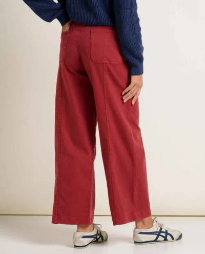 Toad And Co Linden Canvas Pant In Red