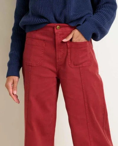 Toad And Co Linden Canvas Pant In Red