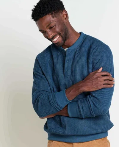 Toad And Co Bitterroot Long Sleeve Henley In Blue