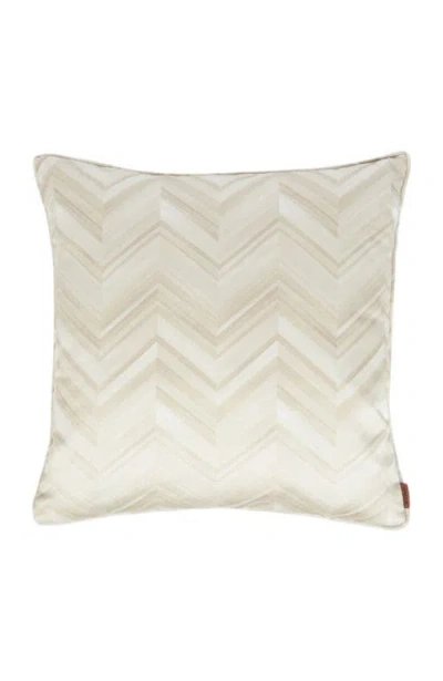 Missoni Home Layers 40x40 Cm Cotton Sateen Chevron Cushion In Neutral