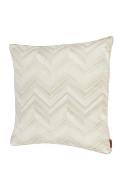 Missoni Home Layers 40x40 Cm Cotton Sateen Chevron Cushion In Neutral