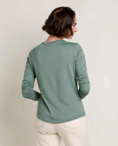 Toad And Co Toad & Co Marley Long Sleeve V-neck Tee In Green