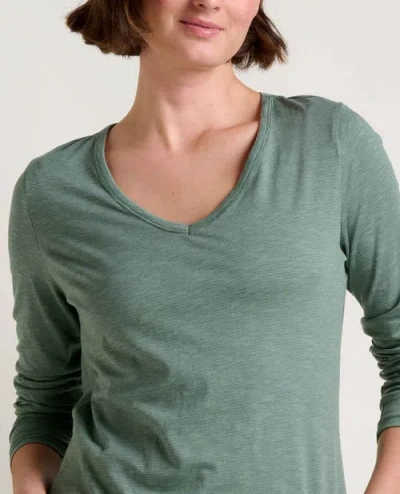 Toad And Co Toad & Co Marley Long Sleeve V-neck Tee In Green