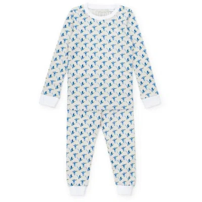Lila And Hayes Grayson Pajama Pant Set In White