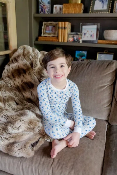 Lila And Hayes Grayson Pajama Pant Set In White