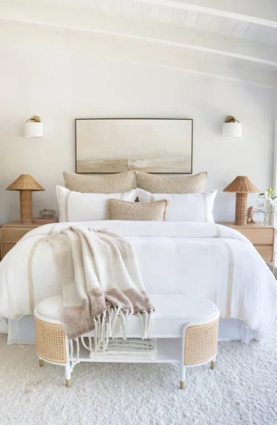 Pom Pom At Home Rory Linen Big Accent Pillow In White