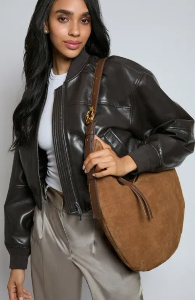 Aimee Kestenberg Large Unity Suede Hobo Bag In Brown