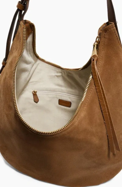Aimee Kestenberg Large Unity Suede Hobo Bag In Brown