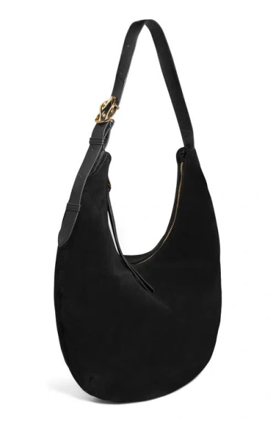 Aimee Kestenberg Large Unity Suede Hobo Bag In Black