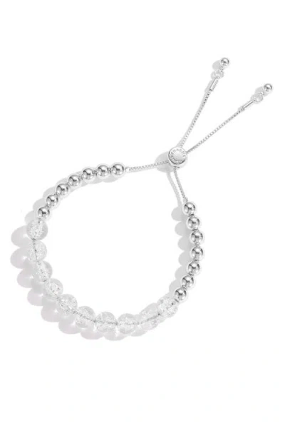 Classicharms Frostlily Azeztulite Crystal And Bead Bolo Bracelet In Metallic