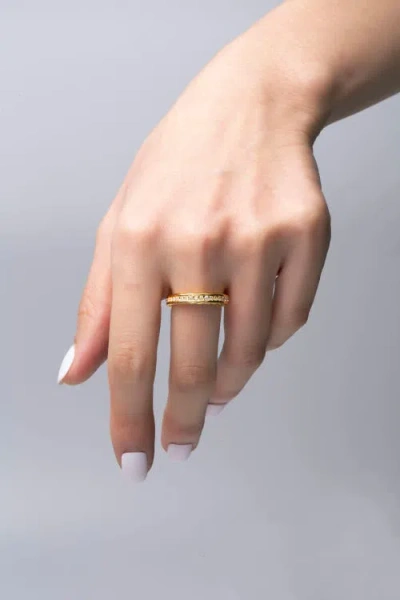 Classicharms Sophie Molten Eternity Stackable Ring In Gold