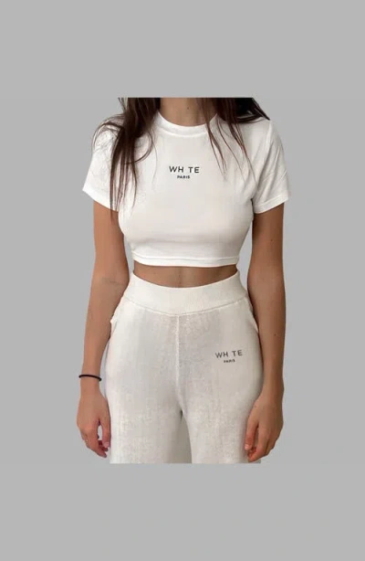 Blvck Whte Minimal Crop Tee In White