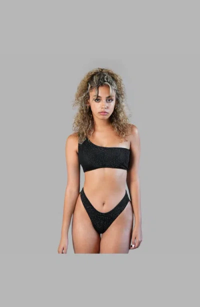 Blvck Glitter Swimsuit In Black