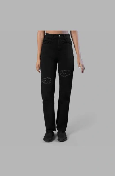 Blvck Monogram Jeans In Black