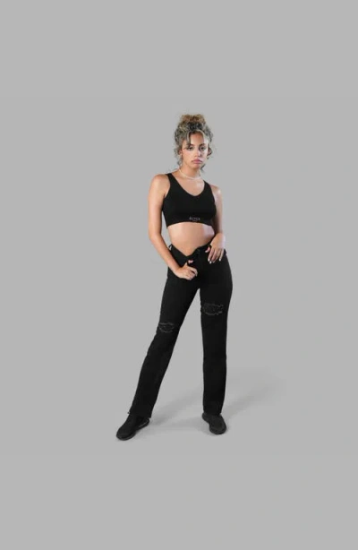 Blvck Monogram Jeans In Black