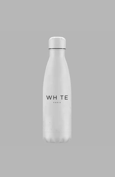 Blvck Whte Skull Water Bottle In White