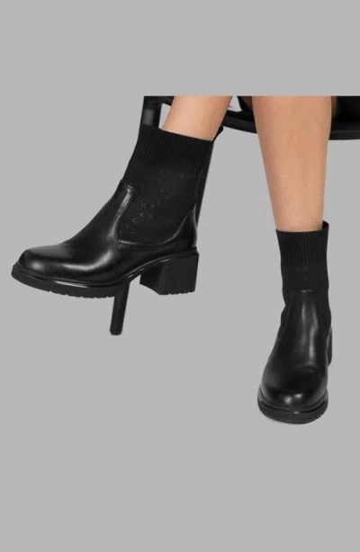 Blvck Monogram Ankle Boots In Black