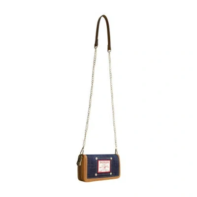 True Religion Buddha Patch Double Zip Chain Wallet In Blue