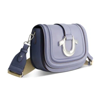 True Religion Saddle Bag With Gold Hardware In Blue