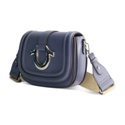 True Religion Saddle Bag With Gold Hardware In Blue