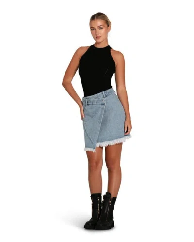 Belle & Bloom Back For Good High Neck Bodysuit In Black