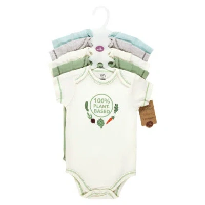 Touched By Nature Organic Cotton Bodysuits In Green