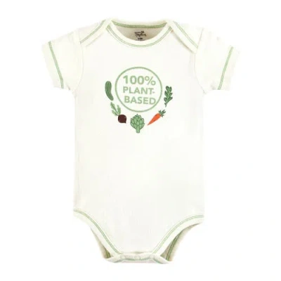 Touched By Nature Organic Cotton Bodysuits In Green