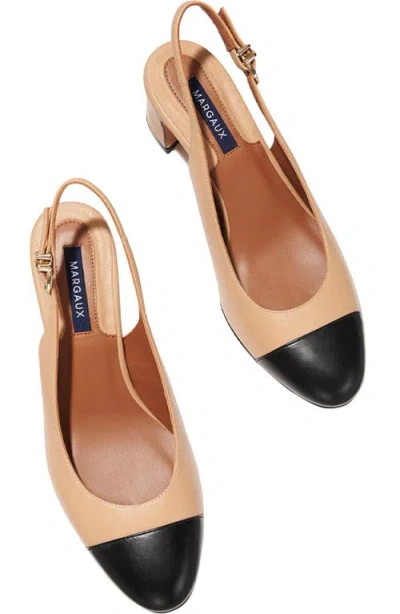 Margaux The Cap-toe Cluny Slingback Pumps In Neutral