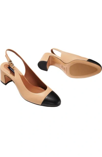 Margaux The Cap-toe Cluny Slingback Pumps In Neutral