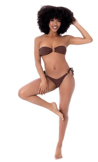 Dai Moda Mila Two-piece Bikini In Brown