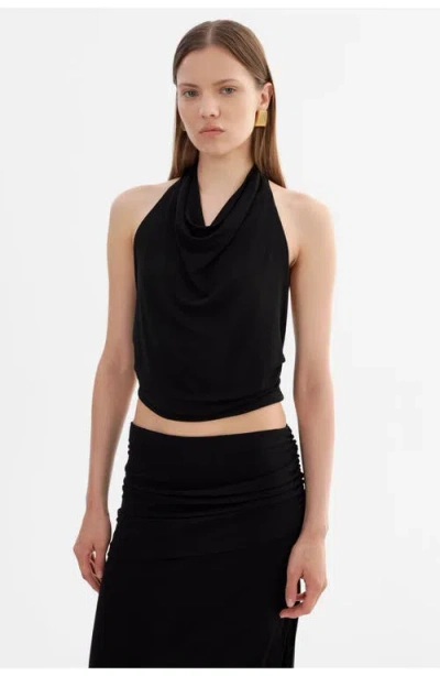 Lamarque Enza | Knit Halter Top In Black