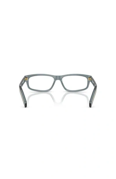 Prada 58mm Rectangle Optical Glasses In Gray