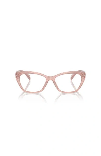Ralph 55mm Rectangle Optical Glasses In Pink