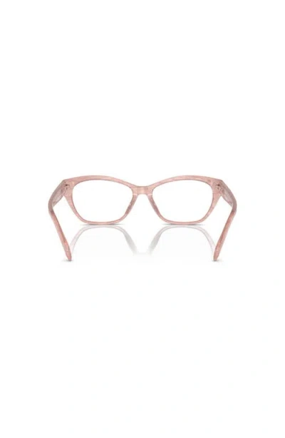 Ralph 55mm Rectangle Optical Glasses In Pink