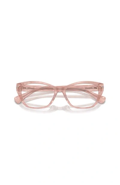 Ralph 55mm Rectangle Optical Glasses In Pink