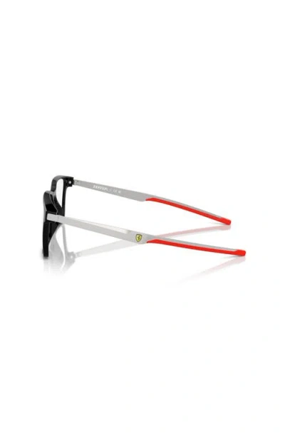Scuderia Ferrari 56mm Rectangle Optical Glasses In Black