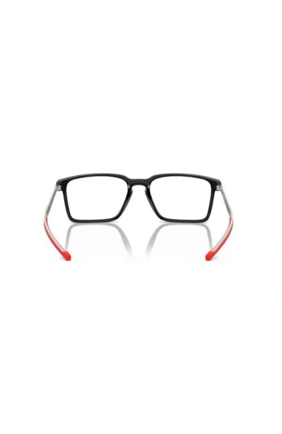 Scuderia Ferrari 56mm Rectangle Optical Glasses In Black