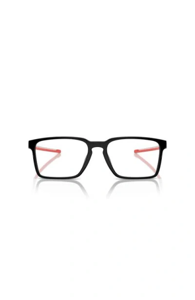 Scuderia Ferrari 56mm Rectangle Optical Glasses In Black