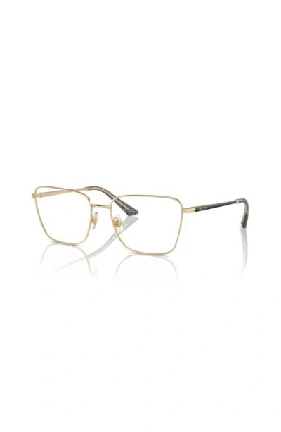 Jimmy Choo 53mm Rectangle Optical Glasses In Gold