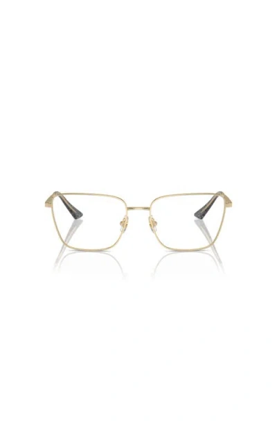 Jimmy Choo 53mm Rectangle Optical Glasses In Gold