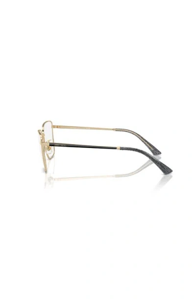 Jimmy Choo 53mm Rectangle Optical Glasses In Gold