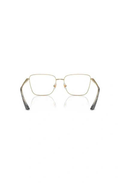 Jimmy Choo 53mm Rectangle Optical Glasses In Gold