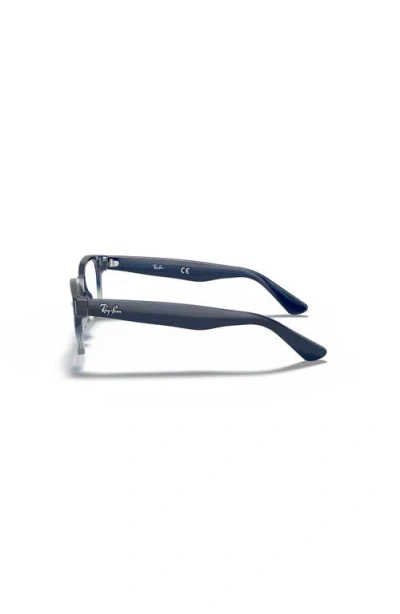 Ray Ban Ray-ban 48mm Square Optical Glasses In Blue