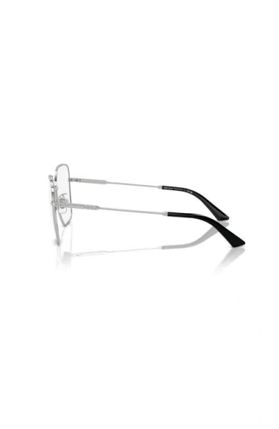 Jimmy Choo 55mm Square Optical Glasses In Metallic