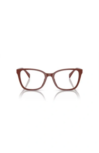 Ralph 53mm Rectangle Optical Glasses In Brown