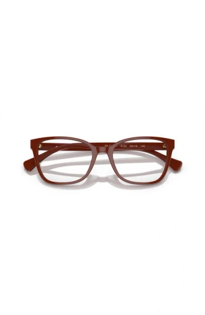 Ralph 53mm Rectangle Optical Glasses In Brown