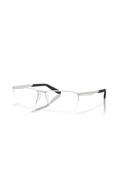 Costa 57mm Rectangle Optical Glasses In Silver