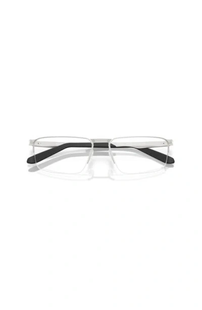 Costa 57mm Rectangle Optical Glasses In Silver