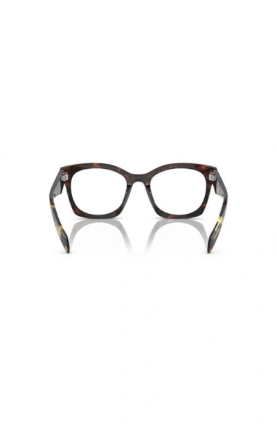 Prada 52mm Irregular Optical Glasses In Black