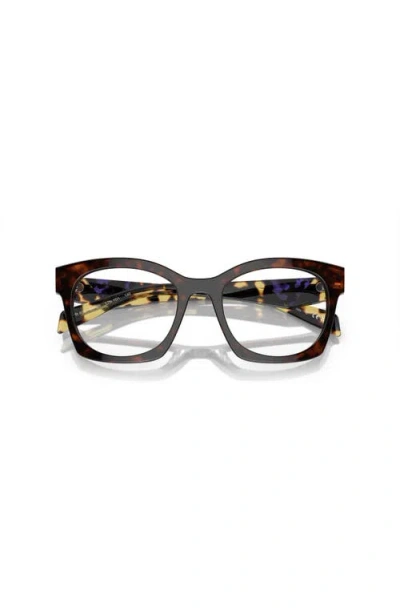 Prada 52mm Irregular Optical Glasses In Black
